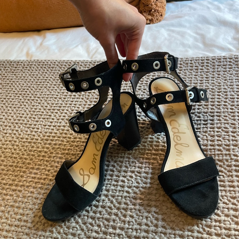Sam Edelman Black Studded Heels